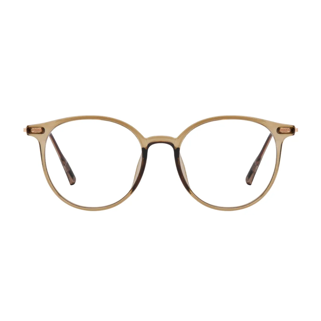 Oval Transparent Green Eyeglasses