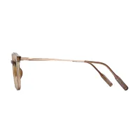 Oval Transparent Green Eyeglasses