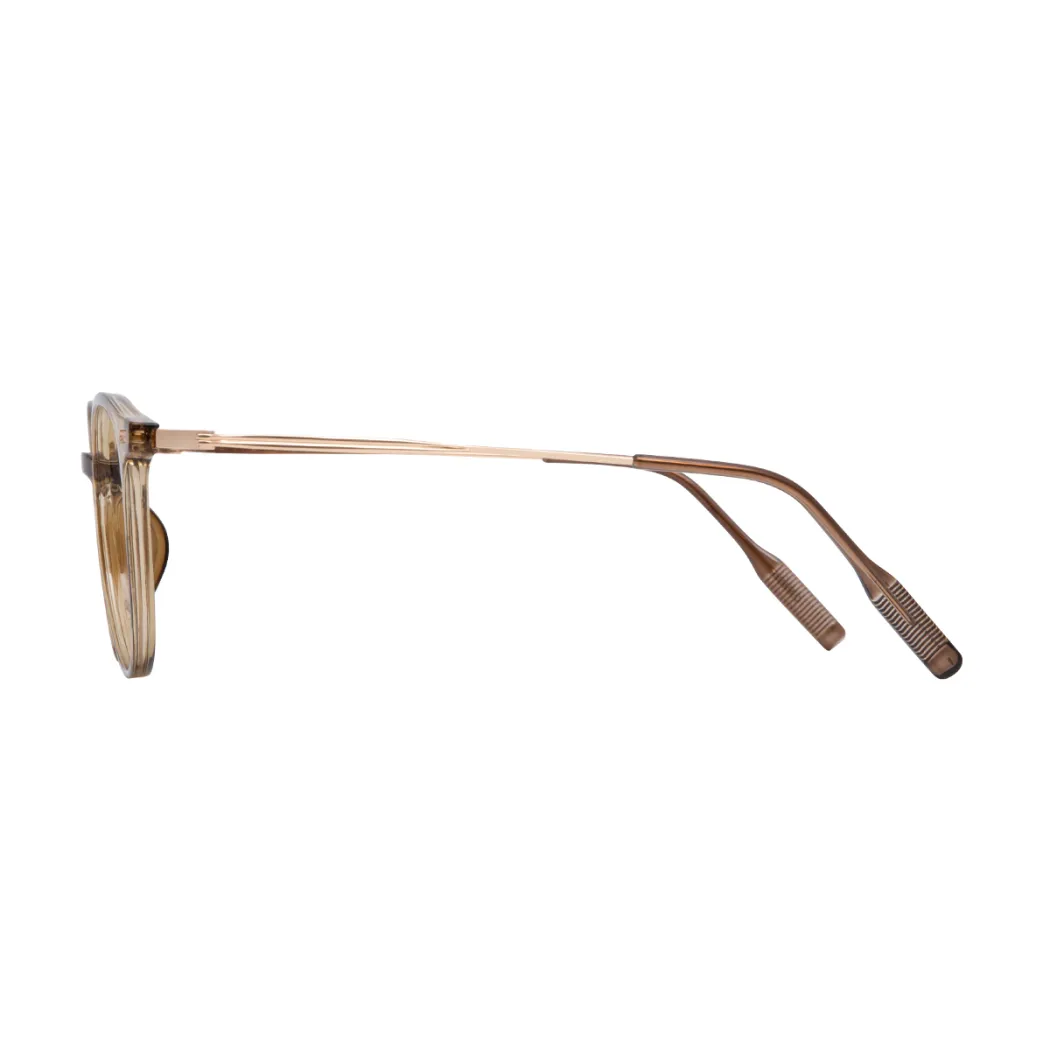 Oval Transparent Green Eyeglasses