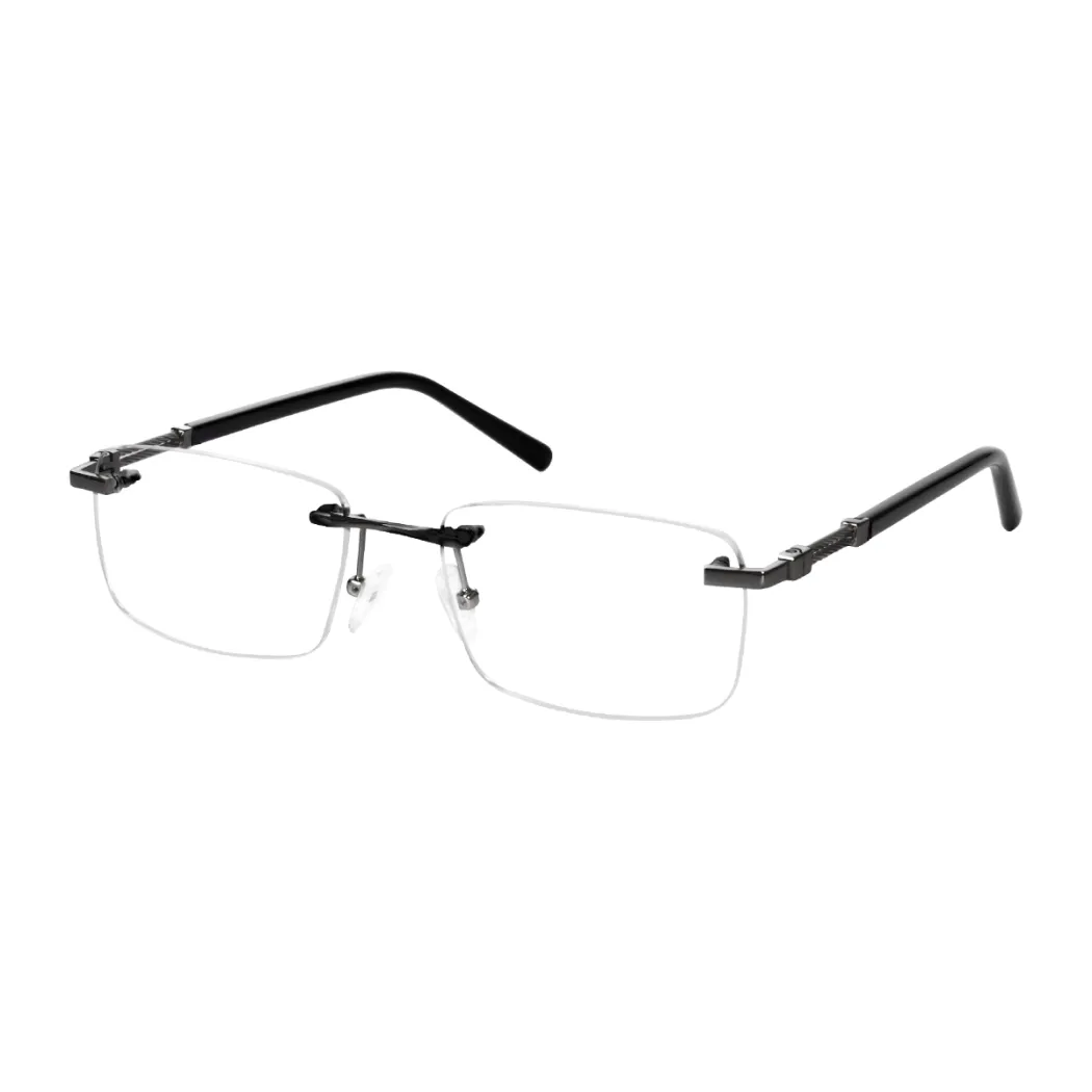 Rectangle Grey Eyeglasses
