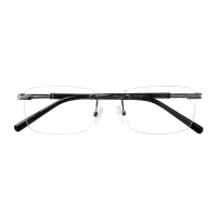 Rectangle Grey Eyeglasses