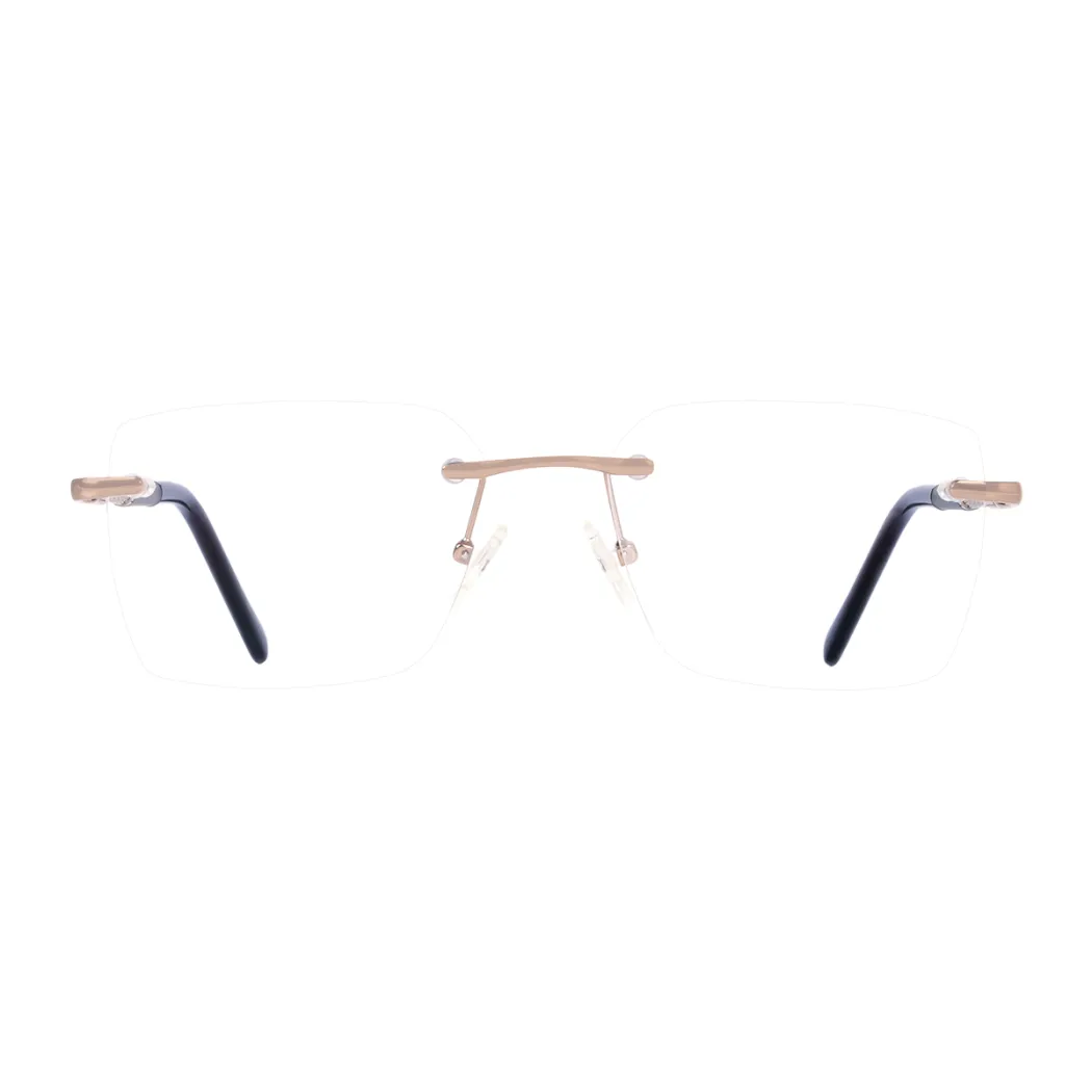 Rectangle Gold/Black Eyeglasses