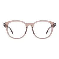 Square Transparent Brown Eyeglasses