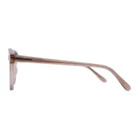 Square Transparent Brown Eyeglasses
