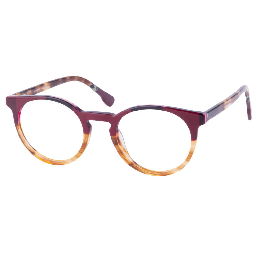 Oval Purple/Tortoiseshell Eyeglasses