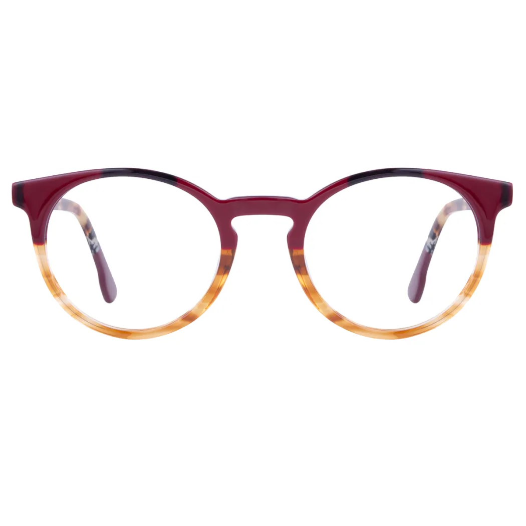 Oval Purple/Tortoiseshell Eyeglasses