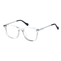 Rectangle Transparent Gray Eyeglasses