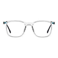 Rectangle Transparent Gray Eyeglasses