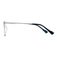 Rectangle Transparent Gray Eyeglasses