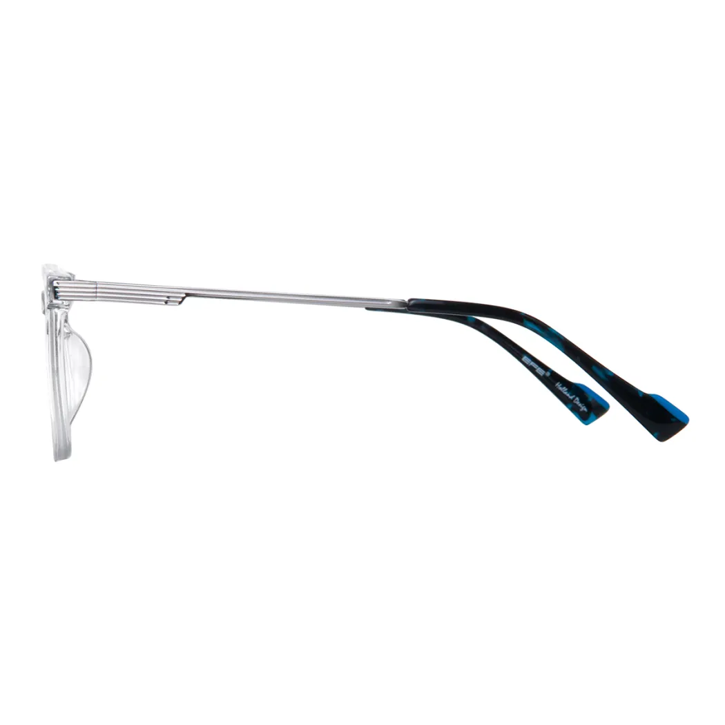 Rectangle Transparent Gray Eyeglasses