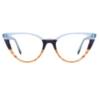 Cat-eye Tortoiseshell/Blue Eyeglasses