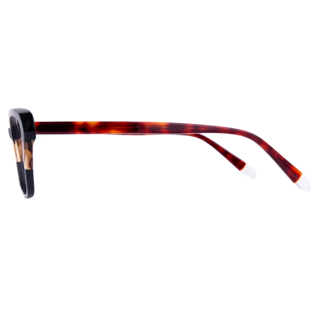 Rectangle Dark Tortoiseshell Eyeglasses