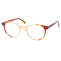 Oval Tortoiseshell/Yellow Eyeglasses