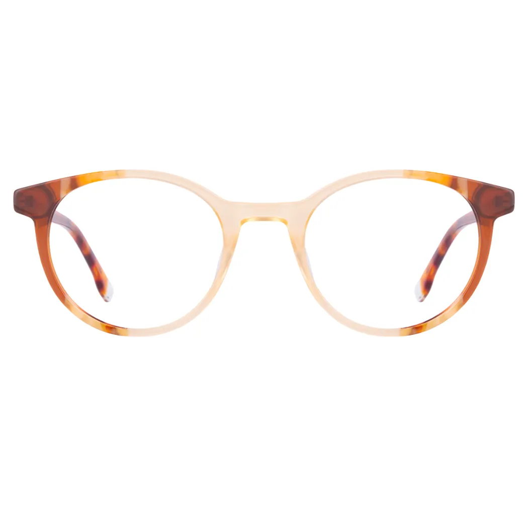 Oval Tortoiseshell/Yellow Eyeglasses