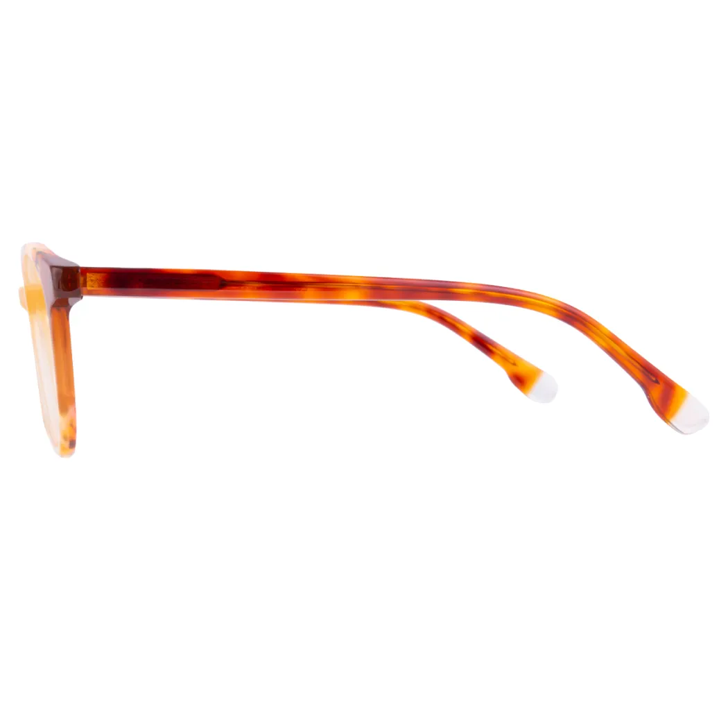 Oval Tortoiseshell/Yellow Eyeglasses