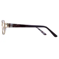 Rectangle Gold Eyeglasses