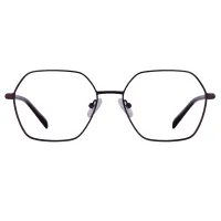 Geometric Brown Eyeglasses