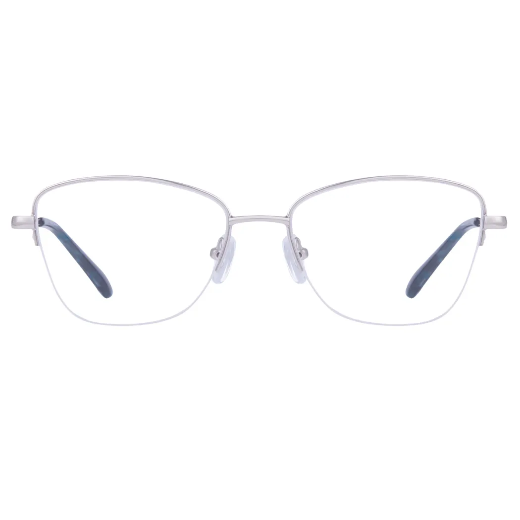 Square Silver Eyeglasses