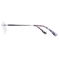 Square Black Silver Eyeglasses