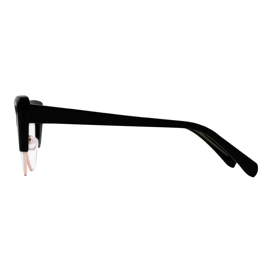 Cat-eye Black Gold Eyeglasses