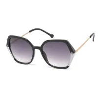 Geometric Black/White Sunglasses