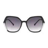 Geometric Black/White Sunglasses