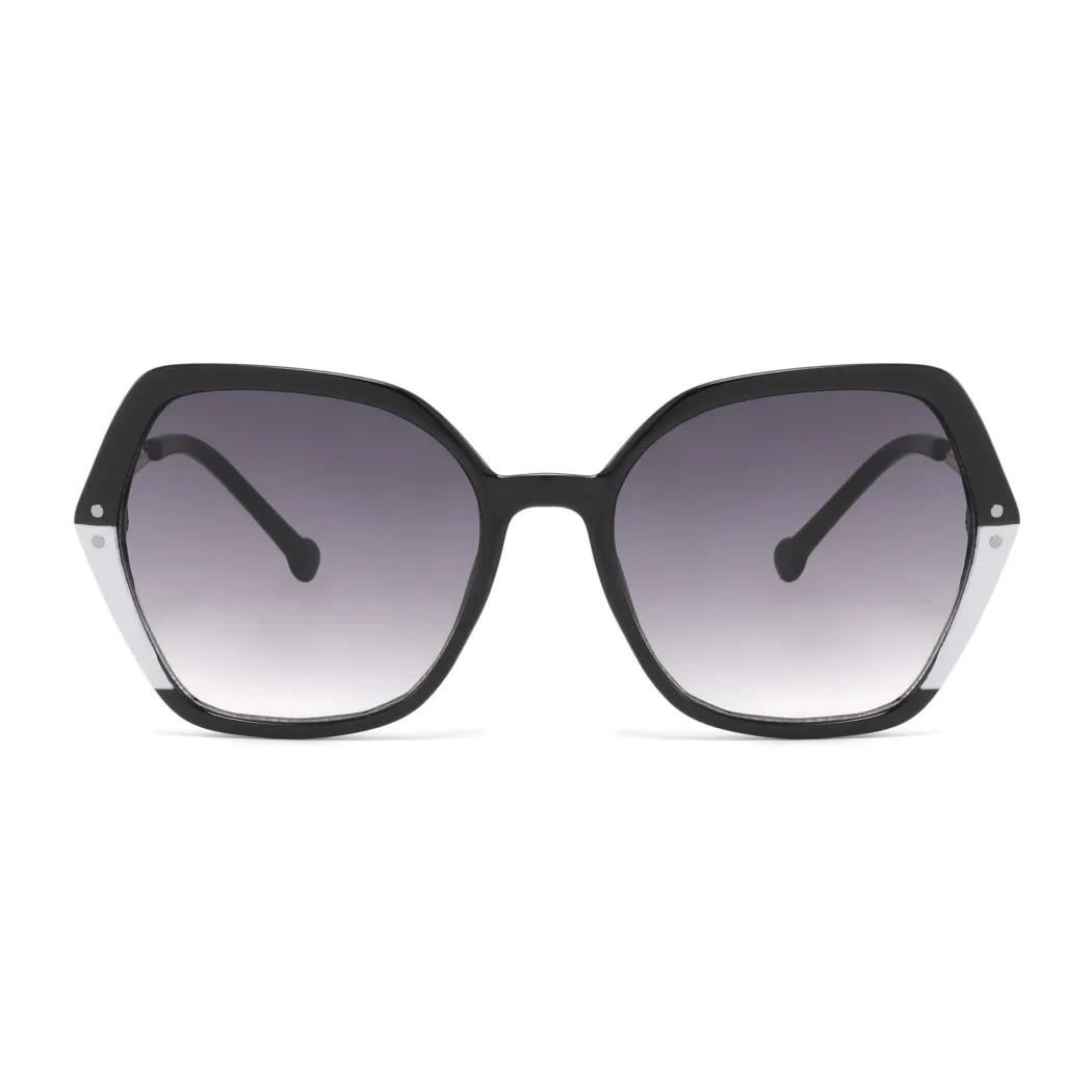 Geometric Black/White Sunglasses