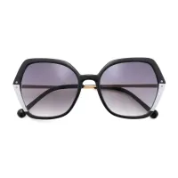 Geometric Black/White Sunglasses