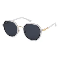 Geometric White Sunglasses