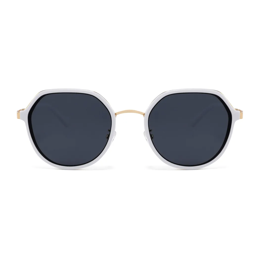 Geometric White Sunglasses