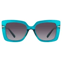 Square Transparent Blue Sunglasses
