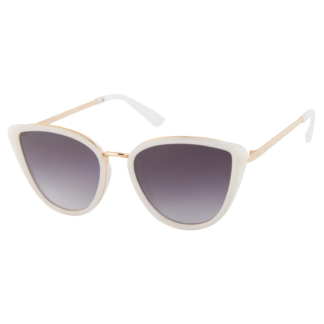 Cat-eye White Sunglasses