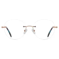 Round Gold Eyeglasses