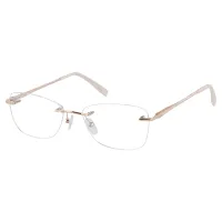 Rectangle Gold Eyeglasses