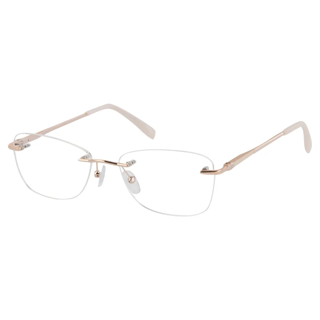 Rectangle Gold Eyeglasses