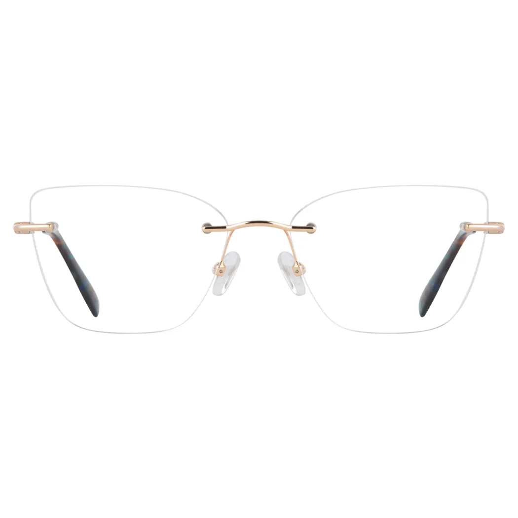 Square Gold Eyeglasses