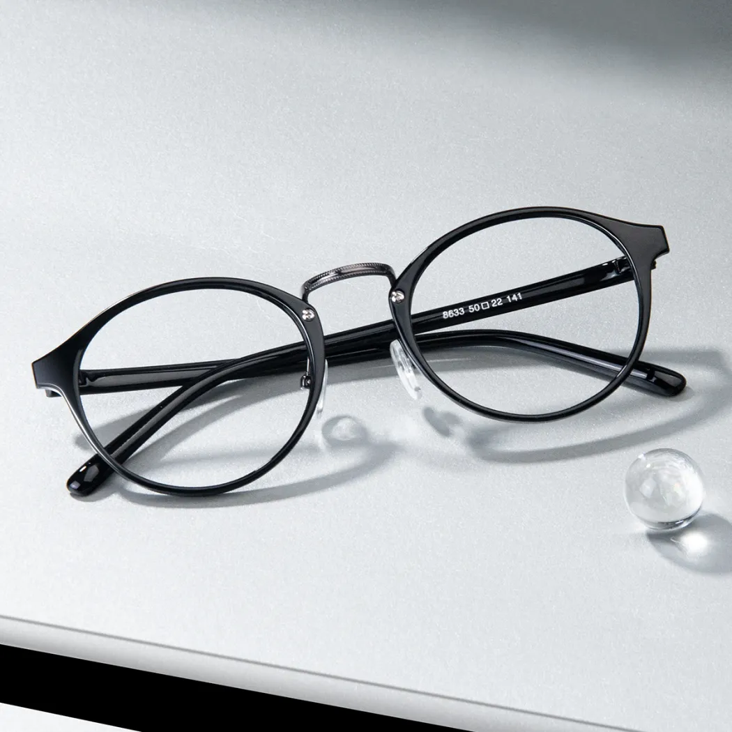 Round Black Eyeglasses