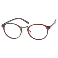 Round Transparent Brown Eyeglasses