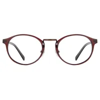 Round Transparent Brown Eyeglasses