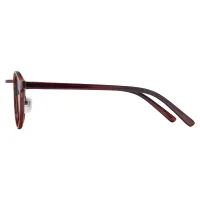 Round Transparent Brown Eyeglasses