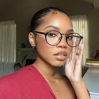 Round Transparent Brown Eyeglasses
