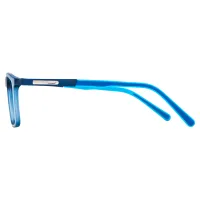 Rectangle Transparent Blue Eyeglasses