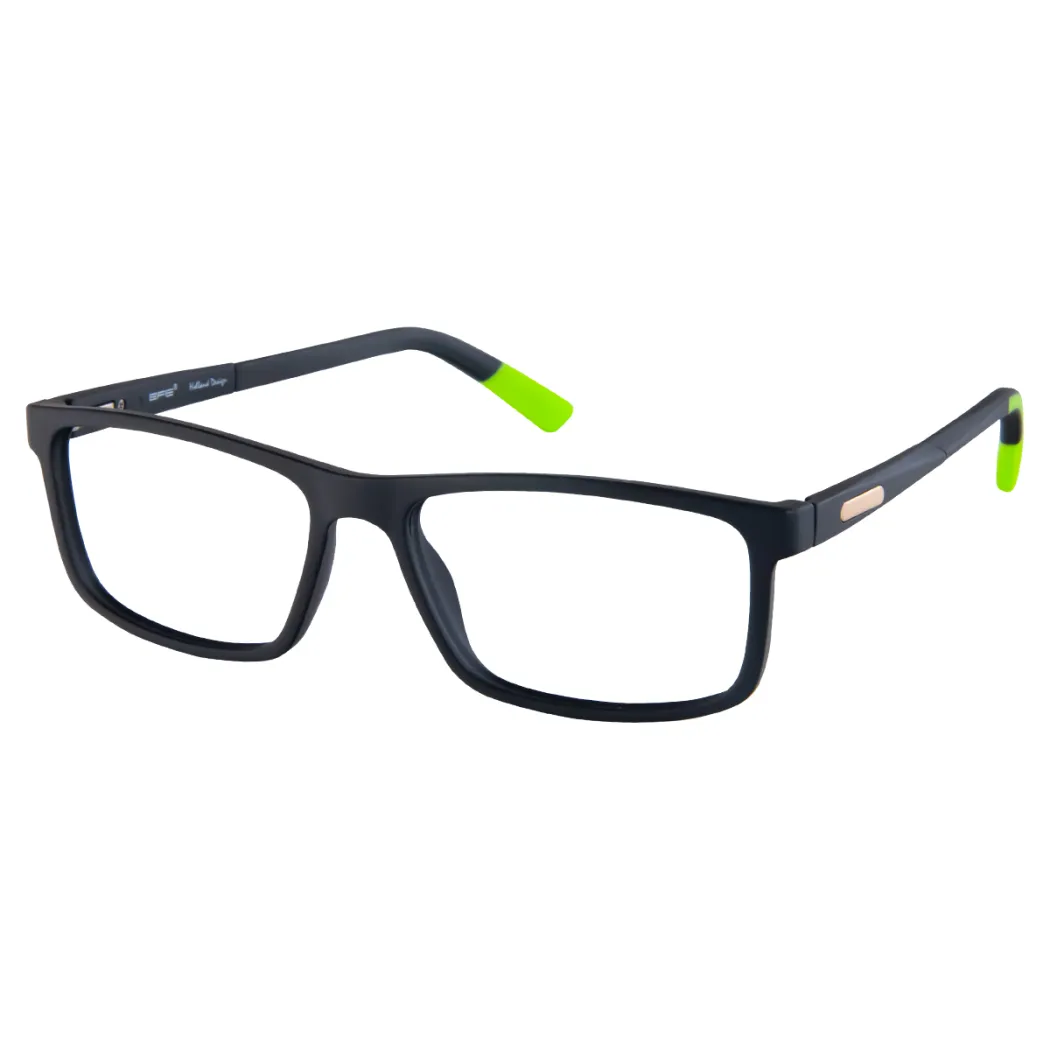 Rectangle Black/Green Eyeglasses