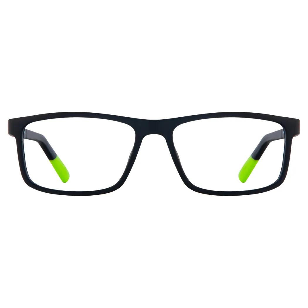Rectangle Black/Green Eyeglasses