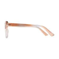 Square Transparent Brown/Transparent Gray Eyeglasses