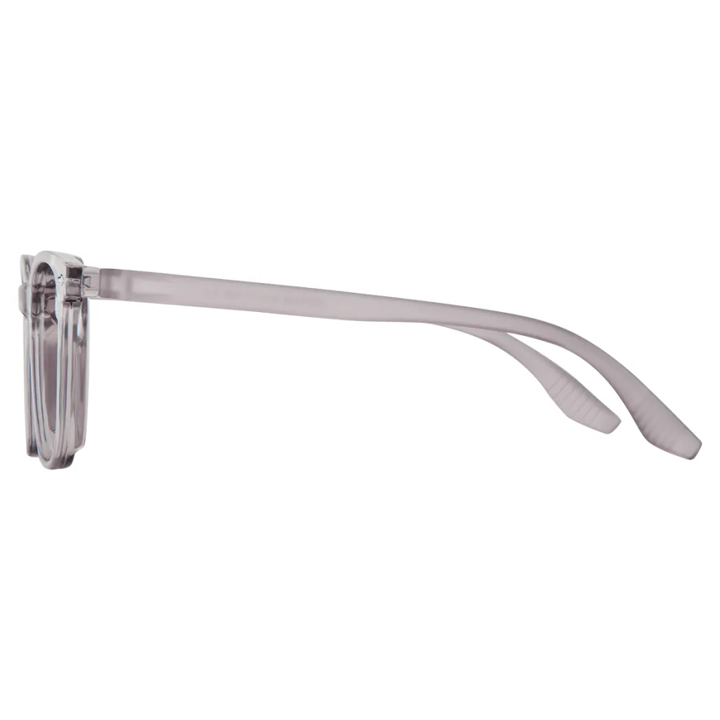 Square Transparent Gray Eyeglasses