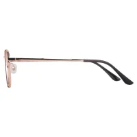 Rectangle Black Gold Eyeglasses