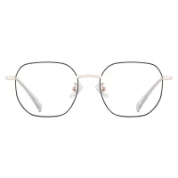 Square Black Gold Eyeglasses
