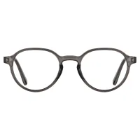 Oval Transparent Gray Eyeglasses