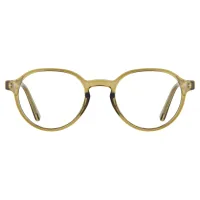 Oval Transparent Green Eyeglasses